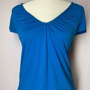 Chaps classics petite, blue size M V-neck
